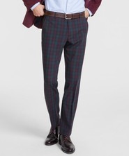 Tommy Hilfiger Mens Modern Fit Stretch Dress Pants Wine Green Size 38Wx30L NWT