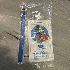 1987 Walt Disney Travel Co. Mickey Mouse Vintage Luggage Tag New Sealed