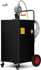 40 Gallon Fuel Caddy with Manual Pump, Heavy Duty Portable Gas Diesel Transfer