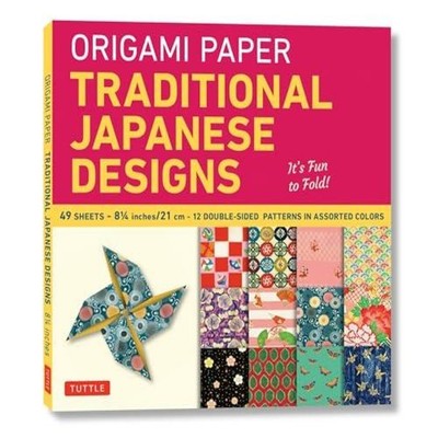 Origami Paper - Traditional Japanese Designs - Large 8 1/4'' Tuttl