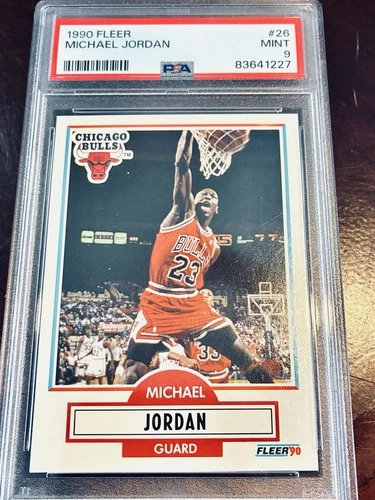 1990-91 Fleer - Michael Jordan #26 Black Line Above Biographical Information