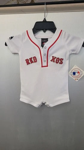 NEW NWT Majestic Boston Red Sox infant romper jersey 6-9 Mo one piece