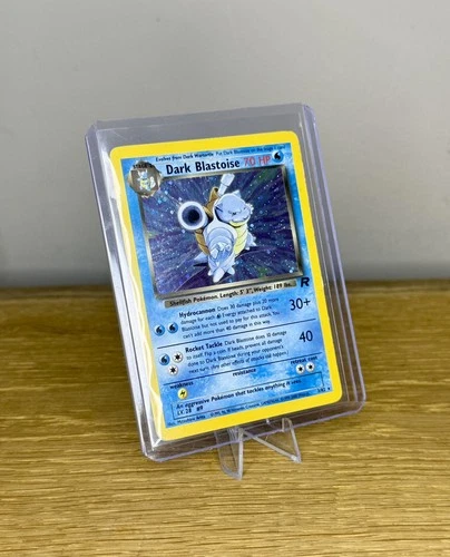 Pokemon TCG Dark Blastoise 3/82 Team Rocket Holo 🌀SWIRL 🌀WOTC LP