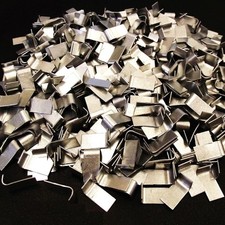 5 LB. Rite Farm Products Galvanized Wire Cage J-Clips for Rabbit & Quail Cages
