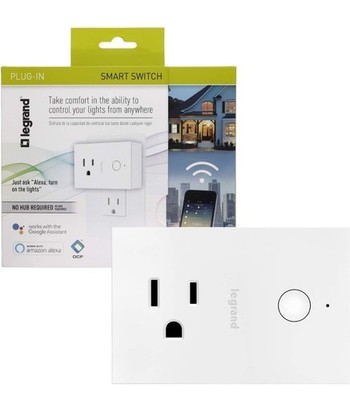 Legrand radiant WWP10CCV2 Wi-Fi Enabled Smart Plug-In Switch, White (1 Count)