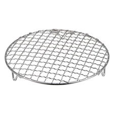 Round Cooking Rack 8" 201 Stainless Steel Barbecue Grill with 20mm Legs