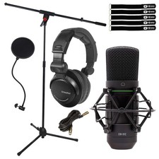 Professional Audio Condenser Microphone Mic Studio Recording, Stand  Headphones