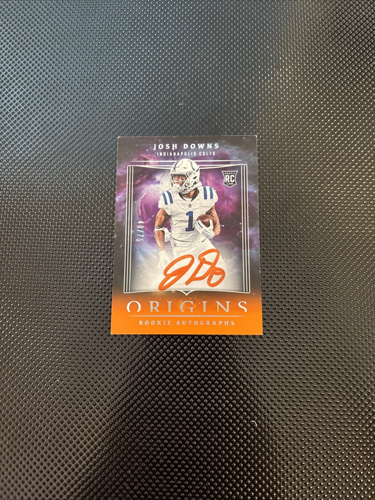 2023 Panini Origins - Rookie Autographs Josh Downs /75 Orange Ink