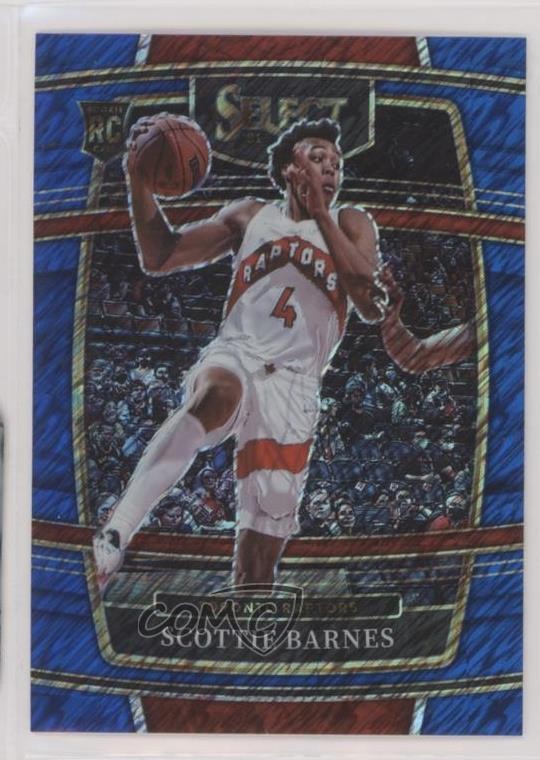 2021-22 Panini Select Concourse Blue Shimmer Prizm Scottie Barnes #74 1h9m