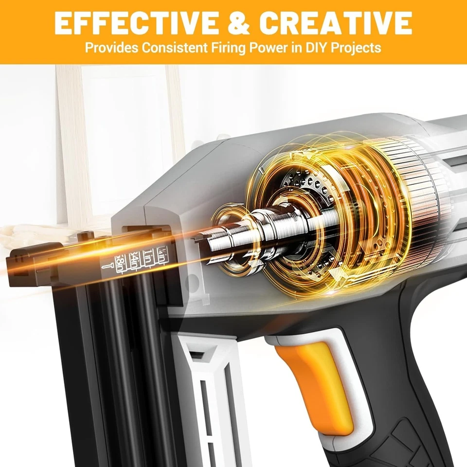 Pistola de clavos eléctrica 2 en 1 pistola de grapas Brad clavadora calibre 18 120 V pistola grapadora Foto 2 de 4