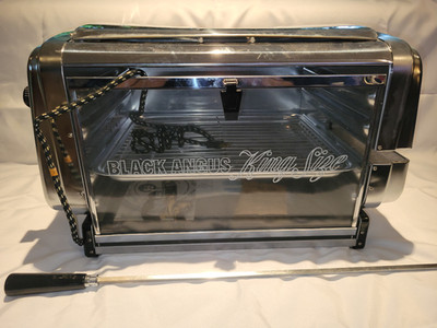 RARE FIND: Unused Vintage Black Angus King Size Broiler & Rotisserie [Open box]