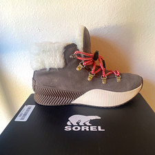 SOREL Youth Out 'N About Conquest WP Waterproof Suede Bootie Gray US 7 M