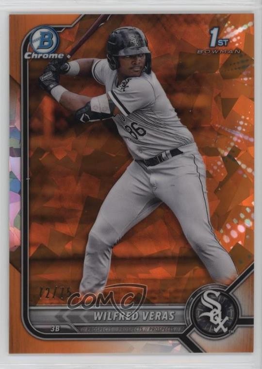 2022 Bowman Chrome Sapphire Edition Prospects Orange /75 Wilfred Veras #BCP-183