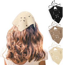 3 Pcs Crochet Bandana Headscarf Hair Scarf Headbands for Women Girls Knitted Hea