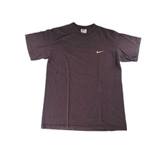 Vintage 90s Nike Shirt Mens M Brown Purple SS Cotton Embroidered Swoosh USA Made