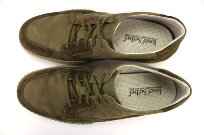 Josef Seibel Gr.44 Herren Comfort Halbschuhe Slipper  Leder  Olive  TOP J 789
