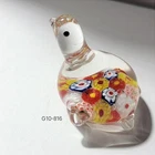 Vintage Murano Style Millefiori Art Glass Turtle Miniature Figurine Paperweight