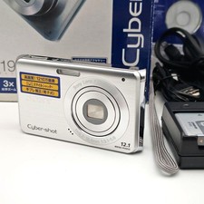 Sony Cyber-shot DSC-W190 Silver Compact Digital Camera 12MP Tested Japan