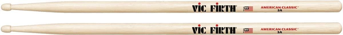 VIC Firth American Classic Hickory Drum Sticks 5A Wood Tip VIC-5A Pair Japan
