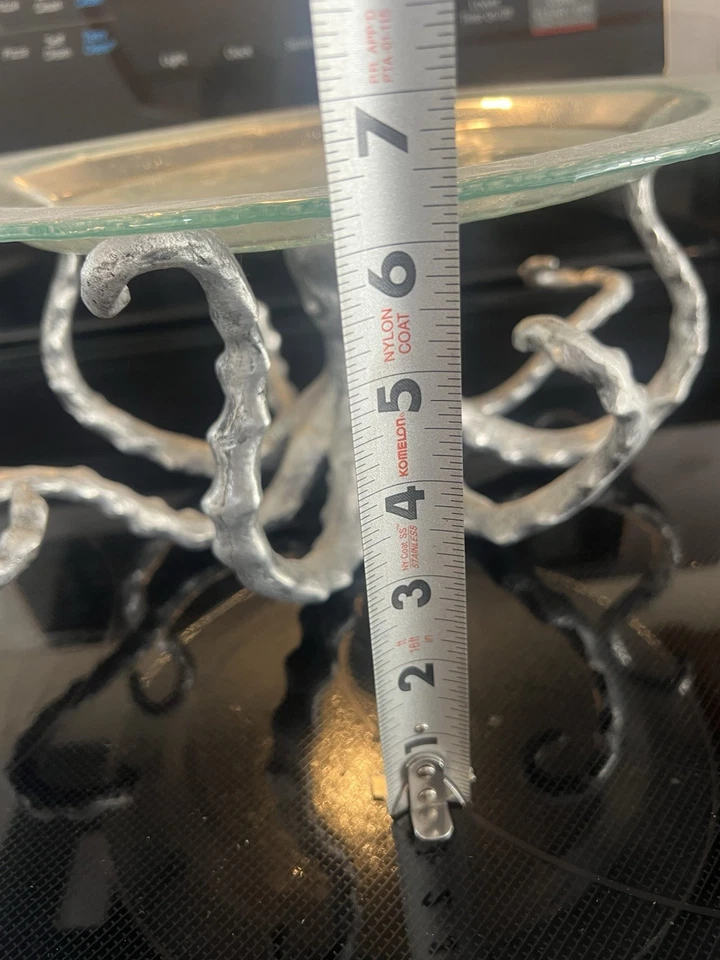 Pottery Barn Metal Octopus With Glass Tray - Image 2 of 4