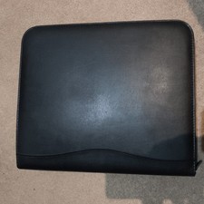 A4 Black Business Portfolio Faux PU Leather Conference Document Folder File