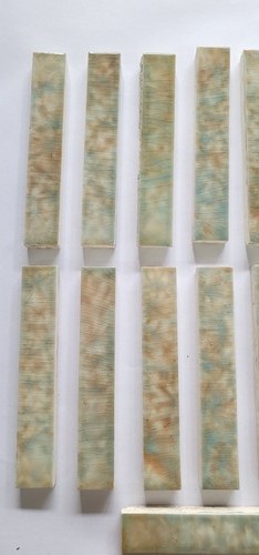 Vintage Lot 49 Trent Co. Pastel Ceramic Glazed Fireplace Tiles 6" x 1" GS00671 - Picture 7 of 12