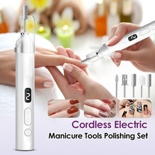 Image of Electric Nail File Drill Portable Manicure Pedicure USB Machine Set Professional
