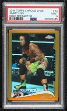 2014 Topps Chrome WWE Gold Refractor 4/50 Jimmy Uso #74 PSA 9 MINT 0s2