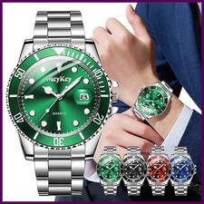 Fashion Men Business Watches Stainless Steel Band Men Calendar Quartz Watch