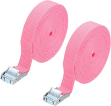 1" X 30 Ft Lashing Strap with Buckles, 2 Pcs Cam Buckle Tie down Straps Adjustab