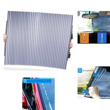 Universal Retractable Car Windshield Sun Shade 25.6x55.1in Uv Heat Shield Visor Universal Retractable Car Windshield Sun Shade 25.6x55.1in Uv Heat Shield Visor
