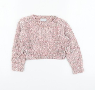 I Love Girlswear Mädchen rosa Rundhals Polyester Pullover Pulli Größe 6 Jahre