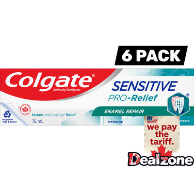 6x Colgate Sensitive Pro-Relief Enamel Repair 75ml 2.5oz Toothpaste CANADA