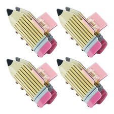 4 PCS 3.5 Inch Pencil Claw Hair Clips Jaw Teacher Student Back To School
