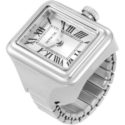 Invicta Women's Ring Watch Mini Angel Silver Tone Dial Stainless Steel 49894