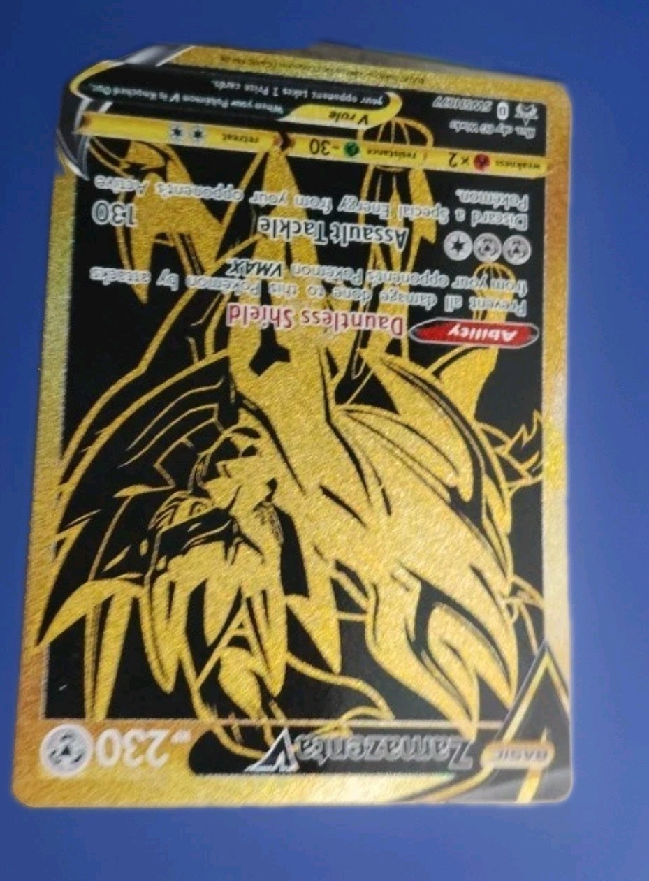 Zamazenta v Gold SWSH077 Mint / Holographic Black Star Promo Pokemon TCG