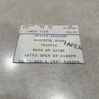 Grateful Dead 8/4/1994 Giants NJ Ticket stub