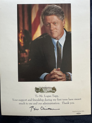 Bill Clinton Autographed Picture
