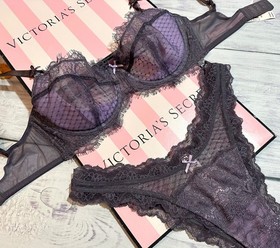 Victoria's Secret Dream Angels Unlined Balconette Bra Brazilian Set Tornado