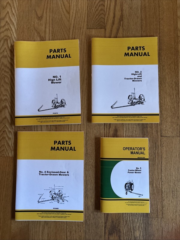 John Deere operators manual Caster - Wheel Power Mower , 4 manuals.