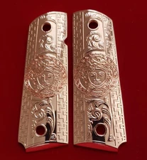 Colt 1911 Versace Style Grips Rose Gold plated 1911 full size grips