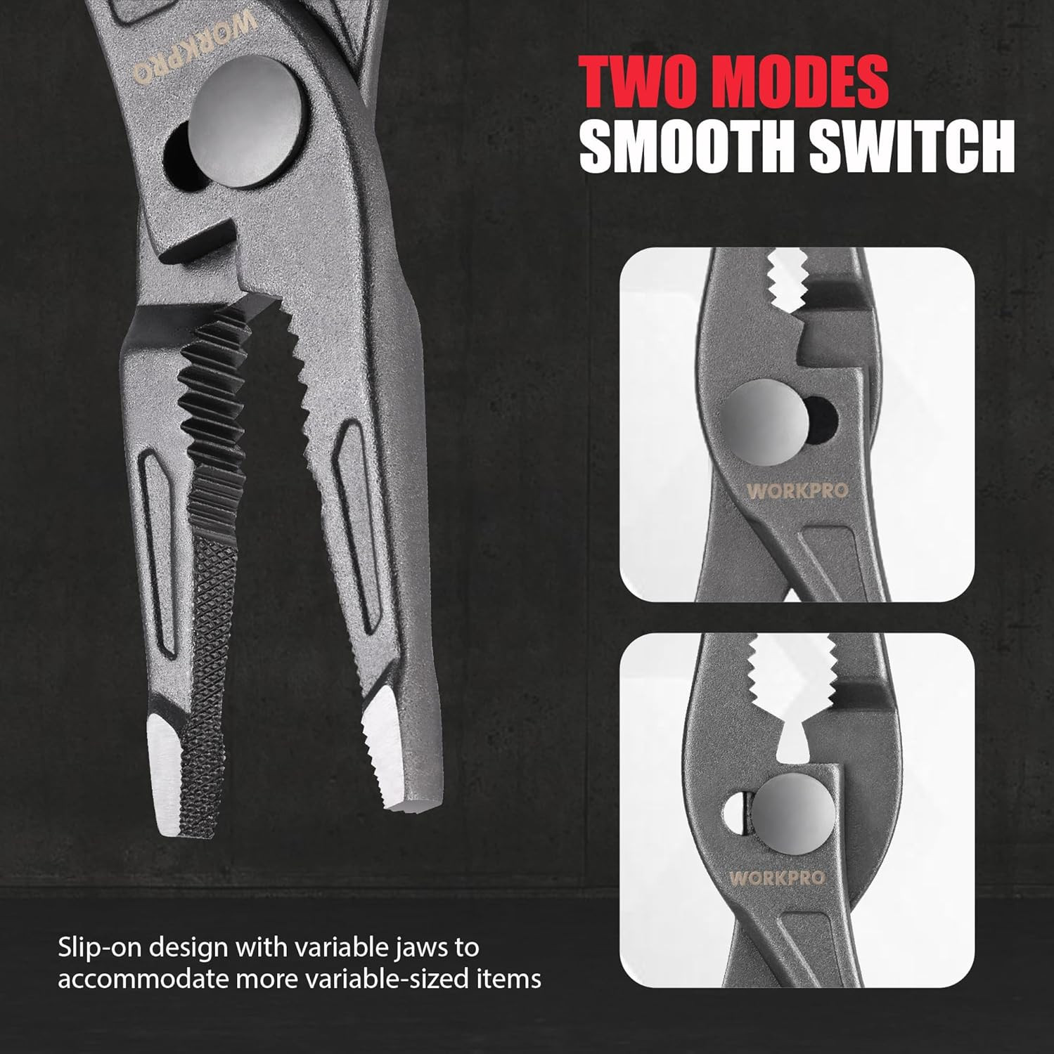 8'' Long Nose Slip Joint Pliers, CR-V Needle Nose Pliers with Comfortable Grip H