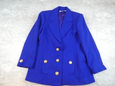 Carlisle Blazer Women 10 Blue Wool Vintage Classic Desk to Dinner