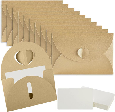 80 Stück 40 Mini Briefumschläge Briefumschläge Kraftpapier Umschläge Große Umsch