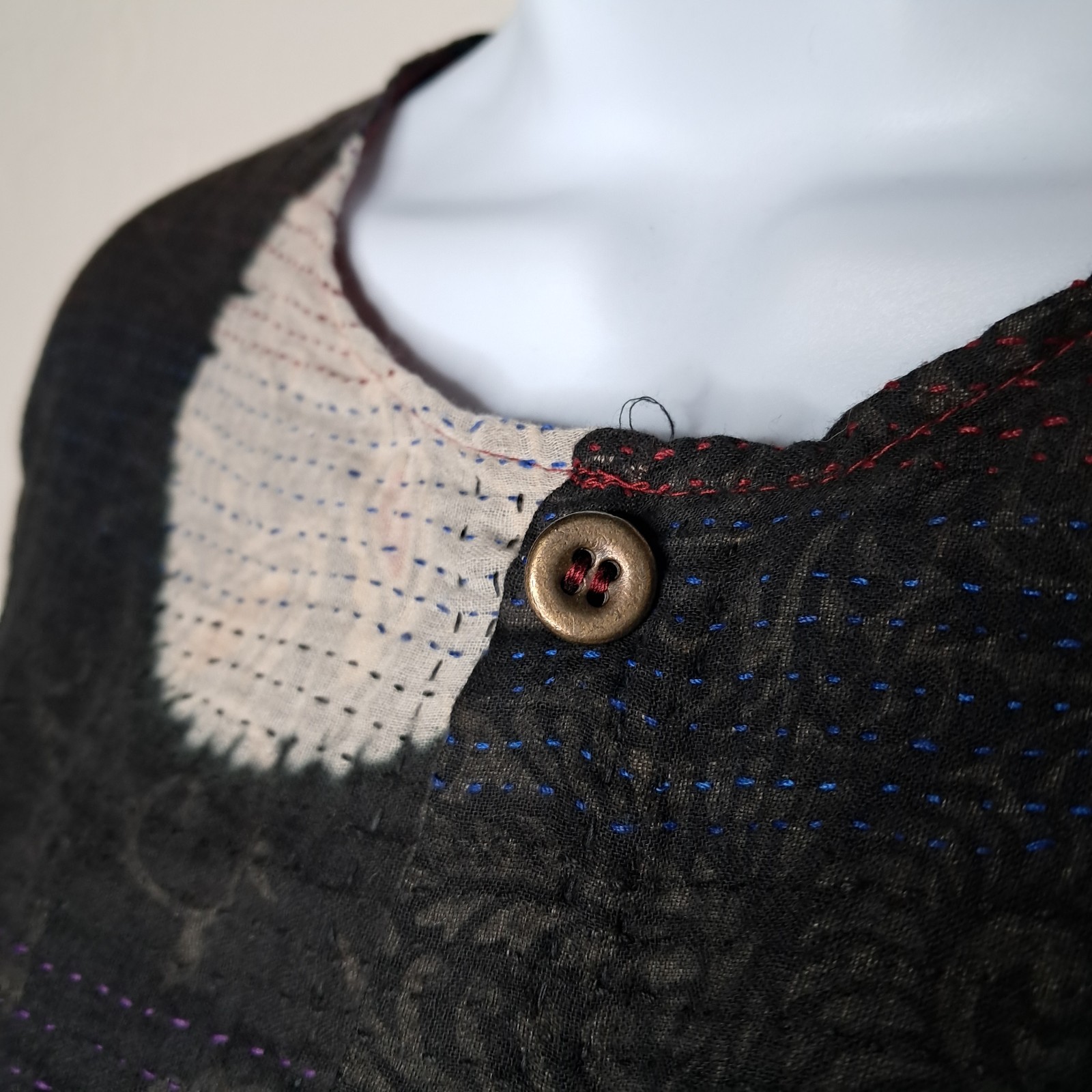 Meiko Mintz Patchwork Kantha Reversible Long Slee… - image 3