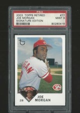 2003 Topps Retired Signature Edition Joe Morgan Reds #77 Base PSA 9 Mint Hot!