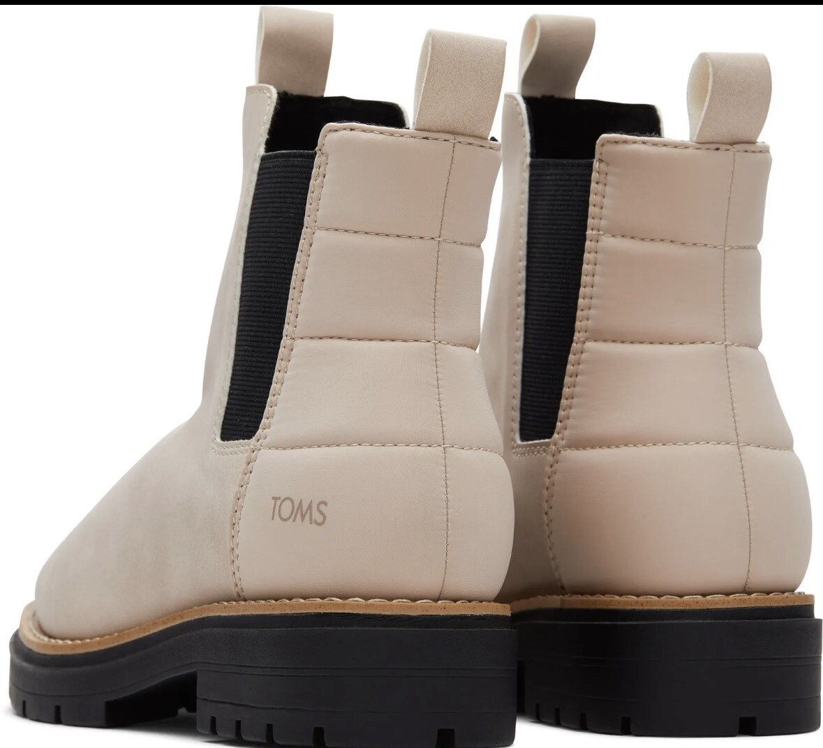 TOMS Womens Skylar Chelsea Boots Sahara Nubuck Matte Woven Size 6 M US