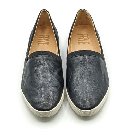 FRYE "Melanie" Sneaker da donna slip-on in pelle (nero) scarpa da ballo piatta - NUOVO - Foto 12 di 21