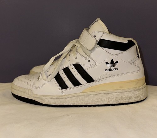 2010 Adidas Originals Forum 84 Mid White Black G13125 Men's Size 10 - Picture 9 of 11