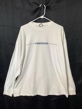 VTG Mens Timberland Spellout 100% Cotton Long Sleeve Shirt Size XL Made in USA